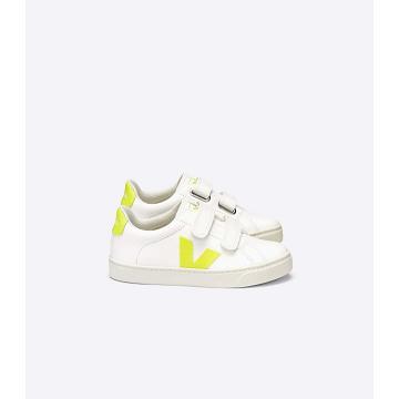 Veja ESPLAR CHROMEFREE Sneakers Kinderen White/Yellow | NL 826LIS